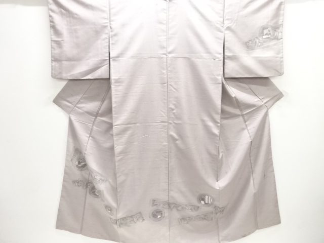 JAPANESE KIMONO / HOMONGI / SILK / HAND WOVEN / FUSHI TSUMUGI / CHARACTER & PEOPLE IN THE PAST